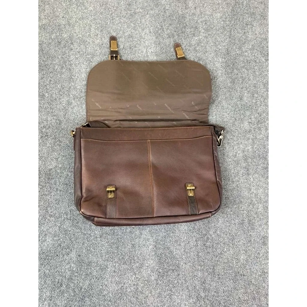 Samsonite Colombian Leather Flap-Over Messenger Bag, Brown